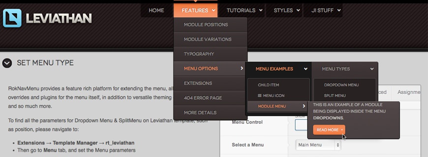 Dropdown Menu